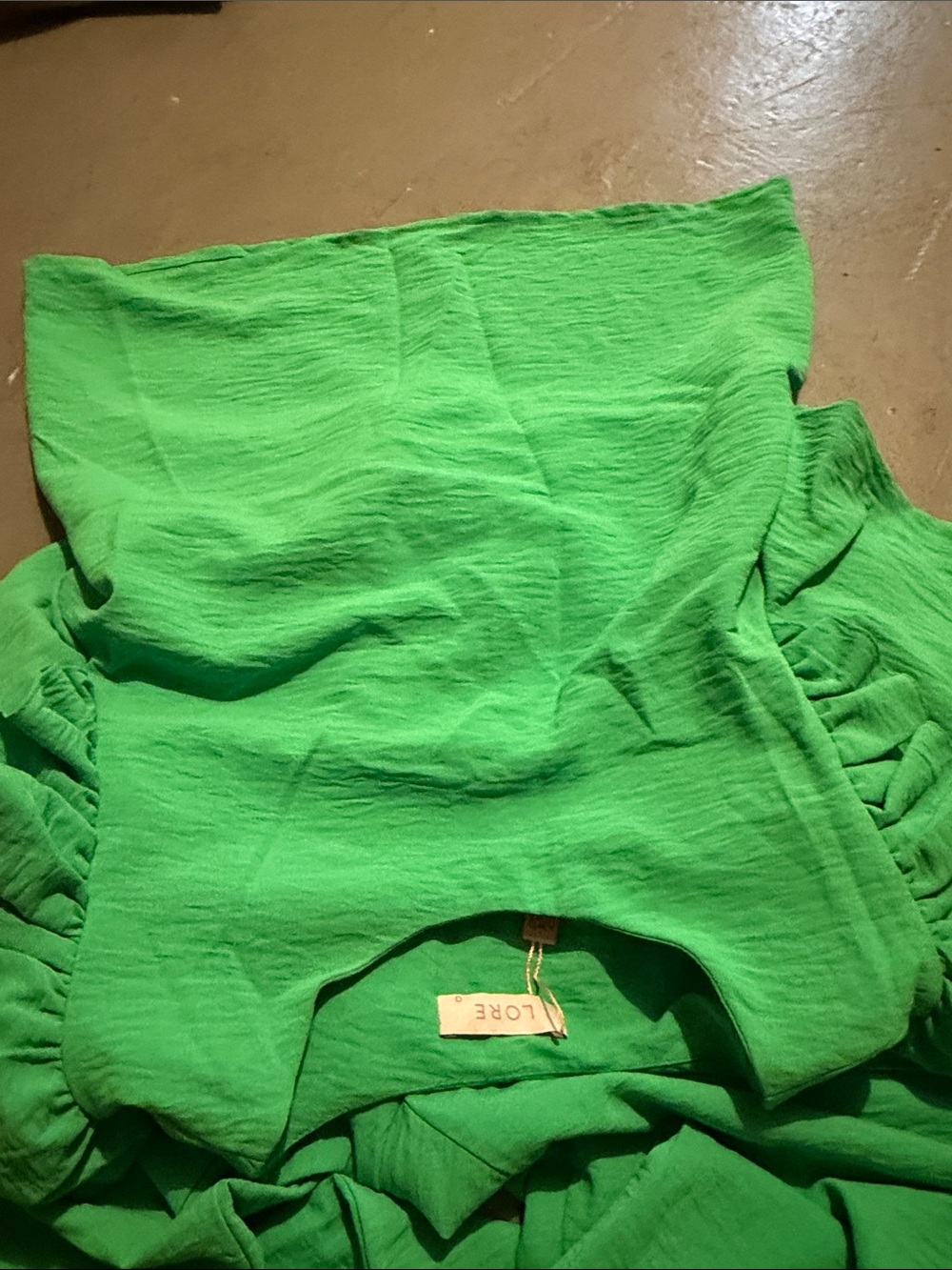Bright Green Wide-Leg Elastic-Waist Pants - Picture 6 of 6